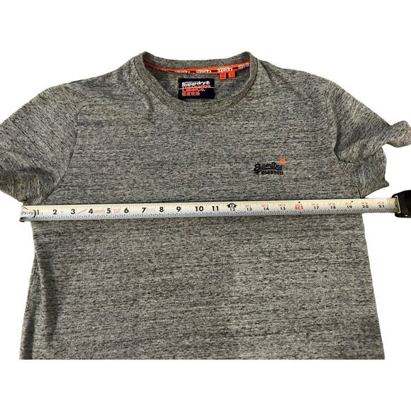 Superdry Grey Small Logo Casual Crew Neck Slim‎ Fit Tee T Shirt Men's Large - Picture 5 of 7
